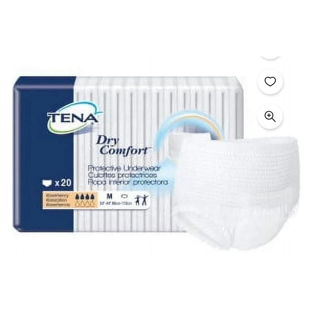 TENA Dry Comfort Protective Incontinence Underwear, Moderate Medium, 20 ct